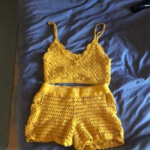 Yellow Crochet Set